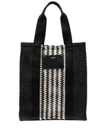 ISABEL MARANT stripe-panel tote bag - Noir - thumbnail