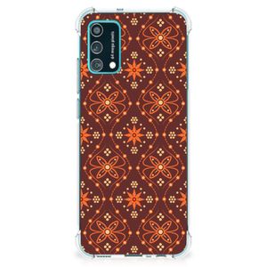 Samsung Galaxy M02s | A02s Doorzichtige Silicone Hoesje Batik Brown