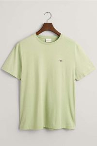 GANT Regular Fit T-Shirt ronde hals groen, Effen