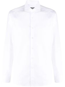 Canali chemise en coton à manches longues - Blanc