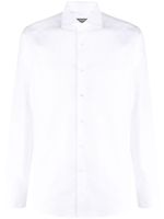 Canali chemise en coton à manches longues - Blanc - thumbnail