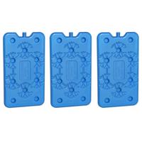 Gerimport Koelelementen plat - 6x stuks - 400 ml - 14 x 24 cm - blauw - kunststof