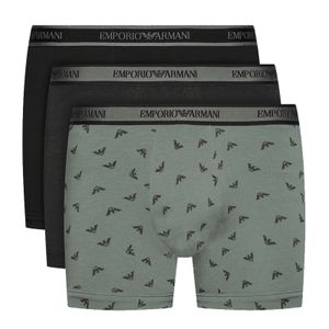 Armani boxershorts 3-pack zwart-groen