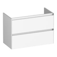 Brauer Inspire - Onderkast Ondiep - 80 cm - met 2 Softclose Lades Greeploos en 1 Sifon Uitsparing - Mat Wit