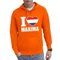 Oranje I love Maxima hoodie heren - thumbnail