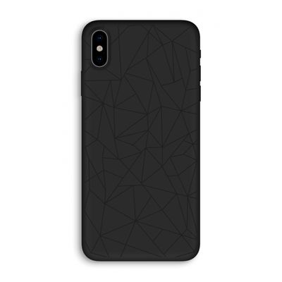 Geometrische lijnen zwart: iPhone X Biologisch afbreekbaar hoesje
