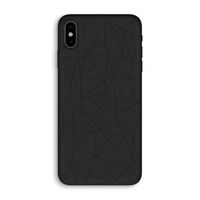 Geometrische lijnen zwart: iPhone X Biologisch afbreekbaar hoesje
