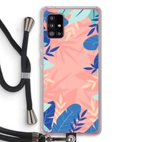 Tropisch: Samsung Galaxy A51 5G Transparant Hoesje met koord