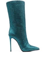 Le Silla bottines Gilda 120 mm à ornements en cristal - Bleu - thumbnail