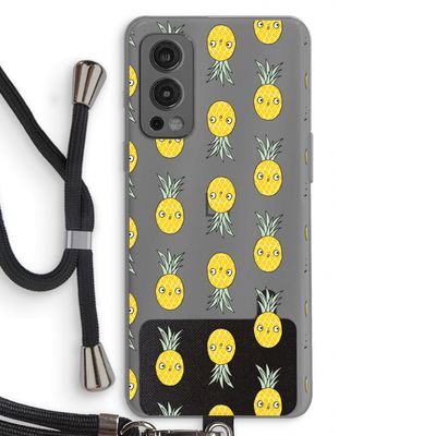 Ananas: OnePlus Nord 2 5G Transparant Hoesje met koord
