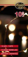 LED indoor koperdraad 10 lampjes 1m LED classic 10 cm aanloopsnoer inc batterij 2x Led Indoor CoenBakker - Annas collection