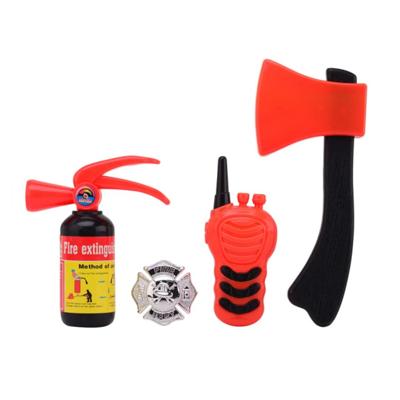 JohnToy Brandweer speelgoed set - 4-delig - voor kinderen - kunststof JohnToy Brandweer speelgoed set - 4-delig - voor kinderen - kunststof