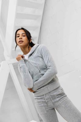 Juicy Couture Robertson Full Zip Trainingspak Dames Grijs - Maat XS - Kleur: Grijs | Soccerfanshop