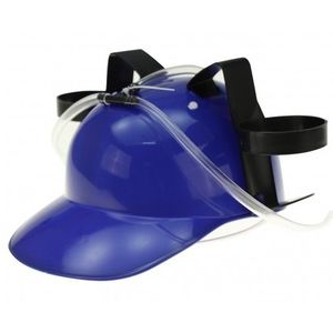 Bier drink helmen blauw - drankspel helm   -