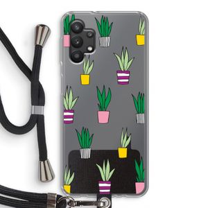 Sanseveria: Samsung Galaxy A32 5G Transparant Hoesje met koord