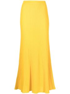 Gabriela Hearst jupe en laine à taille haute - Jaune