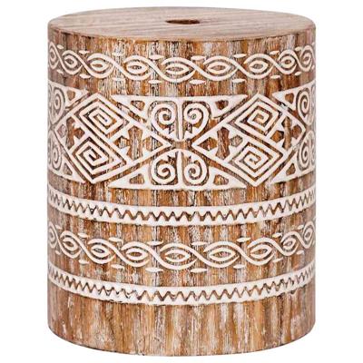 Parasolvoet Anders wit gewassen 34 x 40 cm Massief hout