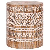 Parasolvoet Anders wit gewassen 34 x 40 cm Massief hout