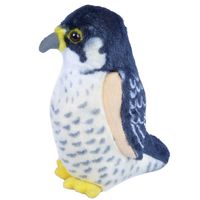Pluche slechtvalk knuffel vogel met geluid 13 cm speelgoed   -