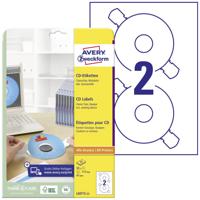 Avery-Zweckform L6015-25 CD-etiketten Ø 117 mm Papier Wit 50 stuk(s) Permanent hechtend Inkjet, Laser (zwart/wit), Laser (kleur), Kopiëren (zwart/wit), - thumbnail