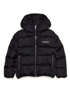 DSQUARED2 KIDS veste matelassée à patch logo - Noir