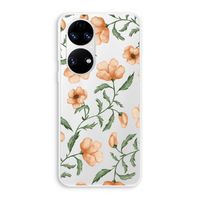 Peachy flowers: Huawei P50 Transparant Hoesje
