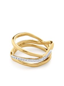 Monica Vinader bague Riva Diamond Pre-Stacked - Or