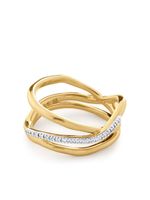 Monica Vinader bague Riva Diamond Pre-Stacked - Or