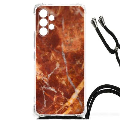 Samsung Galaxy A13 4G Anti-Shock Hoesje Marmer Bruin Samsung Galaxy A13 4G Anti-Shock Hoesje Marmer Bruin