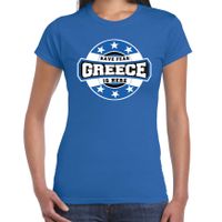 Have fear Greece is here / Griekenland supporter blauw voor dames - thumbnail