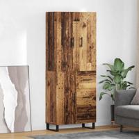 Hoge kast met lade 2 pcs Oud Hout 69,5 x 34 x 180 cm