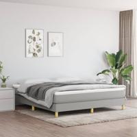 Boxspring bed stof lichtgrijs 180x200 cm