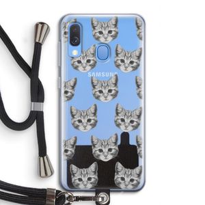 Kitten: Samsung Galaxy A40 Transparant Hoesje met koord