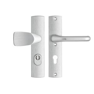 AXA | Veiligheidsbeslag Premium Wing-knop+kruk Flow | PC72 | Anti-kerntrek | Omkeerbaar | 242x52x13 | Alu | SKG3