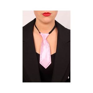 Mini stropdas roze met strass stenen   -