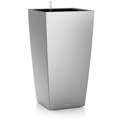 Bloempot - LEC - Cubico Premium 50 - metallic zilver - weerbestendig