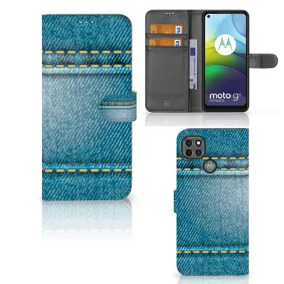 Motorola Moto G9 Power | Wallet Case | met Pasjes | Jeans