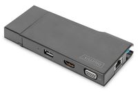 Digitus DA-70894 laptop dock & poortreplicator Bedraad USB 3.2 Gen 1 (3.1 Gen 1) Type-A Zwart - thumbnail