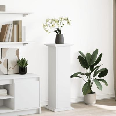 Sokkel met opbergruimte 31x30x90 cm bewerkt hout wit