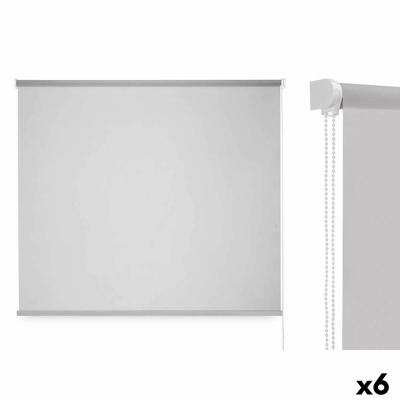 Rolgordijn 150 x 180 cm Grijs Stof Plastic (6 Stuks)