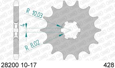 AFAM Sprocket 428 14z standard