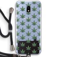 Weed: Samsung Galaxy J3 (2017) Transparant Hoesje met koord