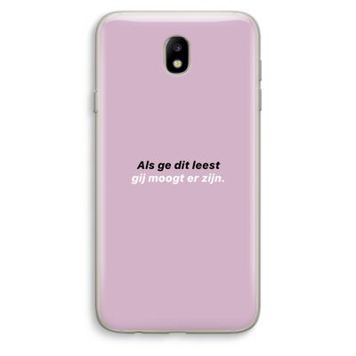 gij moogt er zijn: Samsung Galaxy J7 (2017) Transparant Hoesje
