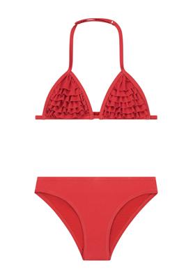 Shiwi Zomer bikini meisjes - hibiscus rood - Lori - triangel set