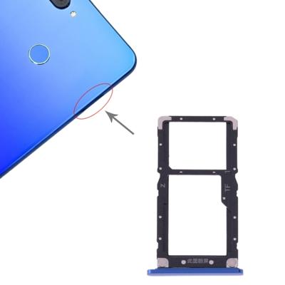 SIM-kaart lade + SIM-kaart/micro SD-kaart voor Xiaomi Mi 8 Lite (blauw)
