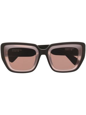 Mykita lunettes de soleil à monture carrée - Marron