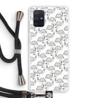 Zwanen: Samsung Galaxy A71 Transparant Hoesje met koord