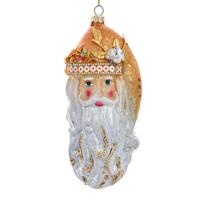 Ornament glas santa hoofd l17cm - Kurt s adler
