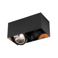 QAZQA Design spot zwart rechthoekig AR111 2-lichts - Box