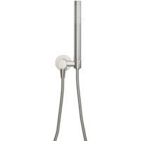 Wiesbaden UniMatch - Handdoucheset met Staafhanddouche - 1 stand - Doucheslang en Wandaansluitbocht - Geborsteld Staal